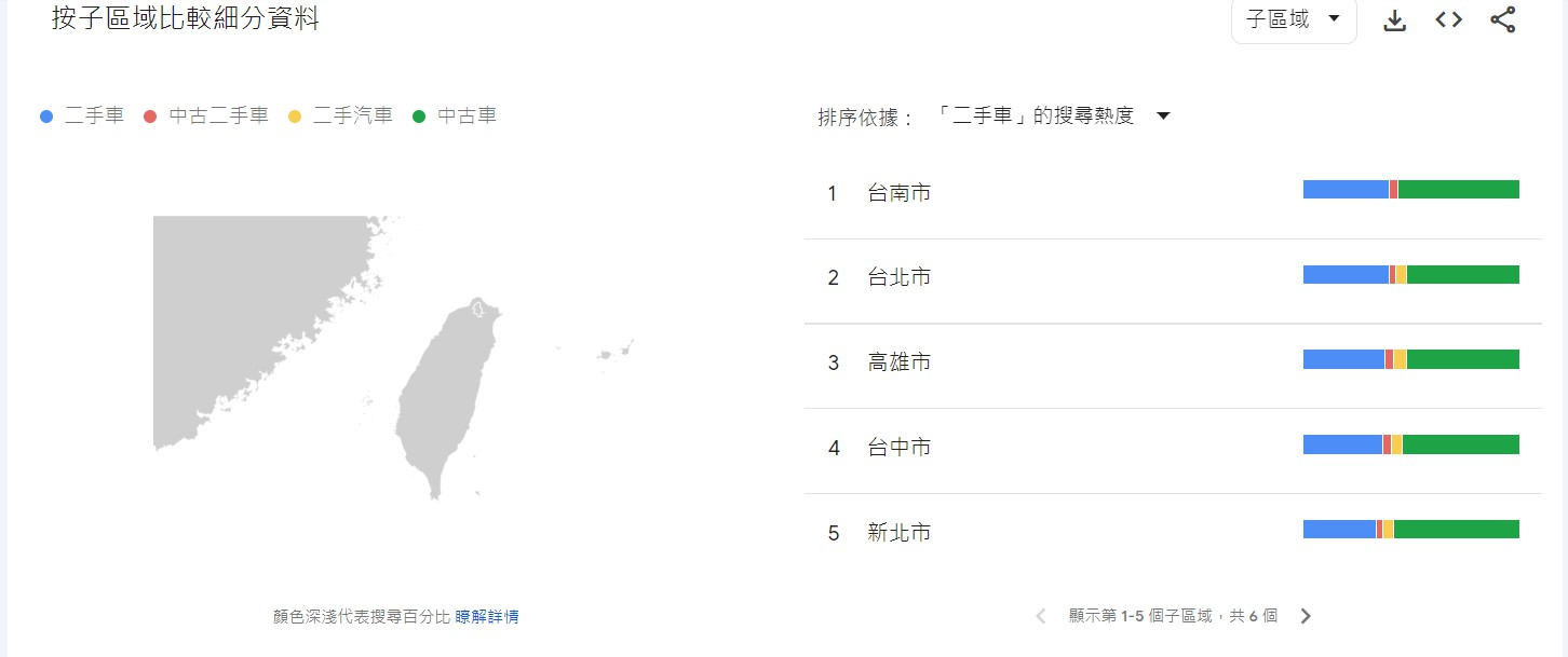 了解相關地域分佈